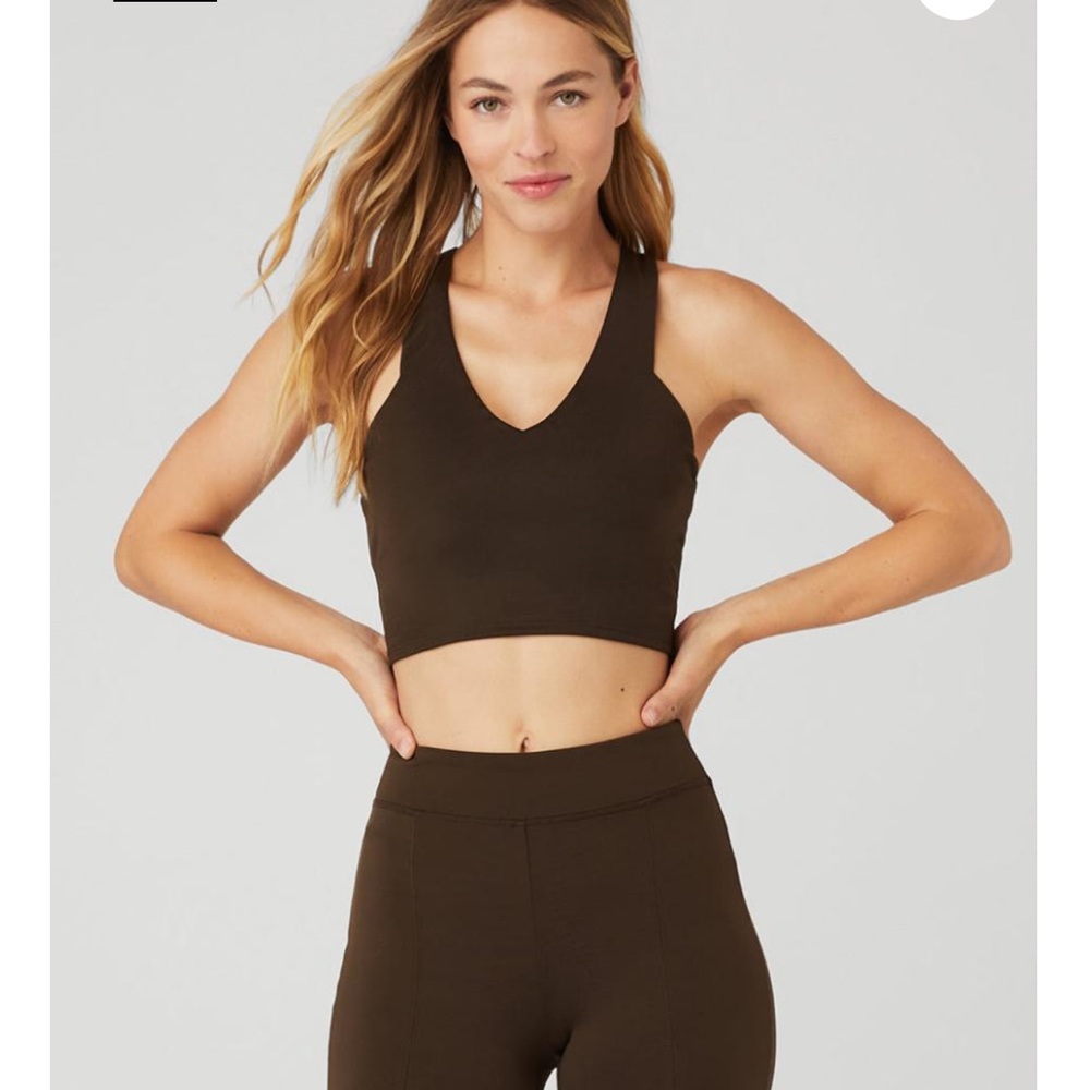 SOLD Alo Yoga Real Bra Tank In Espresso Size S
